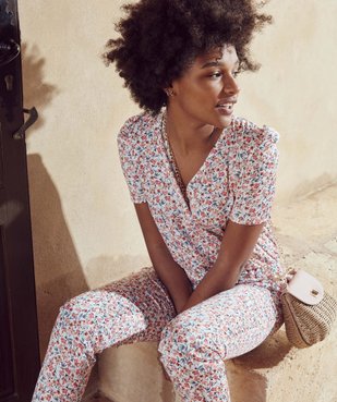 Combinaison-pantalon femme à manches courtes vue6 - GEMO(FEMME PAP) - GEMO