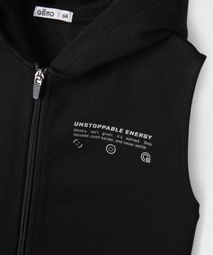Sweat à capuche zippé sans manches garçon vue2 - GEMO (ENFANT) - GEMO