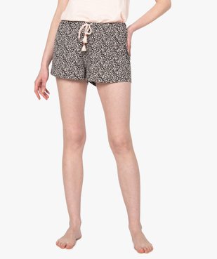 Bas de pyjama femme forme short imprimé vue1 - GEMO(HOMWR FEM) - GEMO