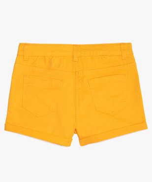 Short fille en coton stretch avec revers vue4 - GEMO (ENFANT) - GEMO
