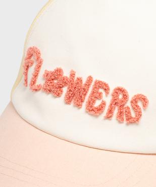 Casquette tricolore avec inscription en maille bouclette fille vue4 - GEMO 4G FILLE - GEMO