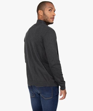 Gilet homme zippé à col camionneur 100% coton biologique vue3 - GEMO C4G HOMME - GEMO