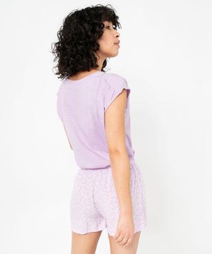 Haut de pyjama sans manches avec motif estival femme vue3 - GEMO(HOMWR FEM) - GEMO