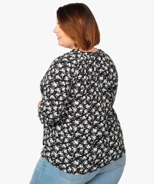 Blouse femme imprimée à manches ¾ vue3 - Nikesneakers (G TAILLE) - Nikesneakers