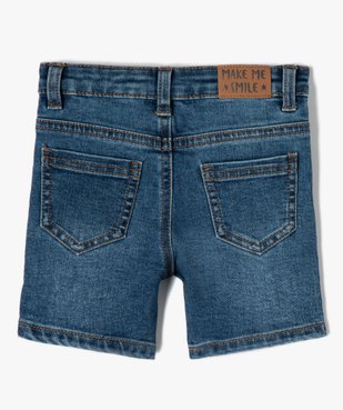 Short bébé garçon en jean délavé vue3 - GEMO 4G BEBE - GEMO