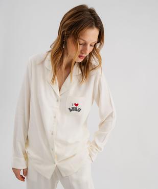 Pyjama en viscose femme - LuluCastagnette vue2 - LULUCASTAGNETTE - GEMO