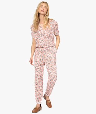 Combinaison-pantalon femme à manches courtes vue1 - GEMO(FEMME PAP) - GEMO