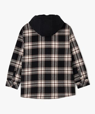 Sur-chemise à carreaux avec capuche garçon vue5 - GEMO (JUNIOR) - GEMO