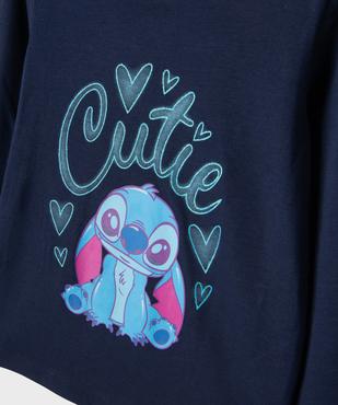 Tee-shirt manches longues imprimé fille - Stitch vue3 - LILO & STITCH - GEMO