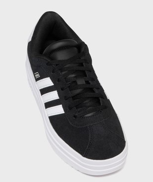 Baskets basses en cuir suédé à semelle plateforme VL Court Bold femme - Adidas vue5 - ADIDAS - GEMO