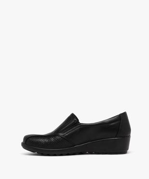 Mocassins confort bi-matières avec semelle compensée femme vue3 - G'FLEX - GEMO