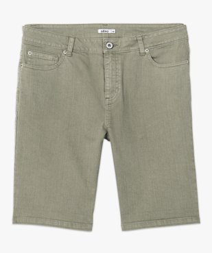 Bermuda homme en coton extensible aspect jean vue4 - GEMO (HOMME) - GEMO