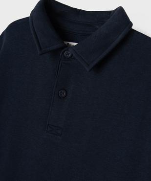 Sweat avec col polo garçon vue3 - GEMO 4G GARCON - GEMO