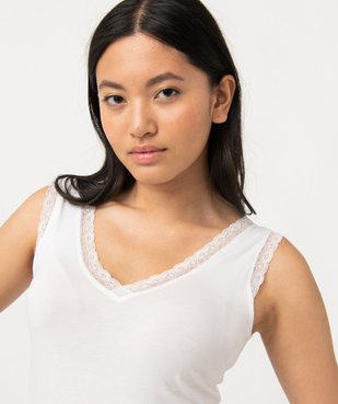 Débardeur avec col V en dentelle femme vue5 - GEMO 4G FEMME - GEMO