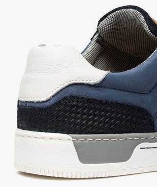 Basket homme dessus cuir avec semelle cousue vue6 - GEMO (CASUAL) - GEMO