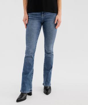 Jean bootcut en denim extensible délavé femme vue1 - GEMO 4G FEMME - GEMO