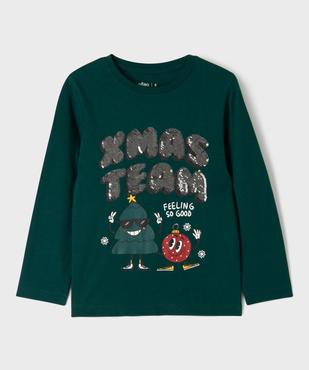 Tee-shirt manches longues spécial Noël garçon vue2 - GEMO 4G GARCON - GEMO