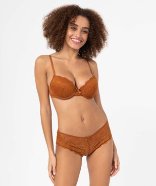 Shorty en dentelle et tulle femme (lot de 2) vue3 - GEMO(HOMWR FEM) - GEMO