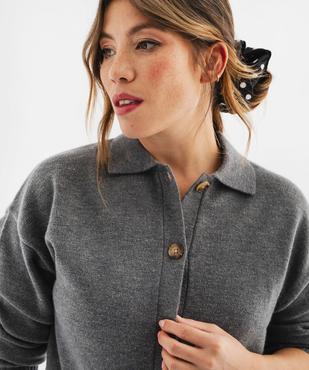 Gilet court à col polo femme vue2 - GEMO(FEMME PAP) - GEMO