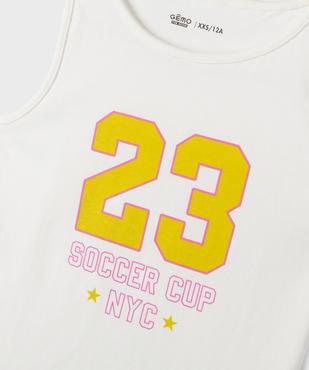 Débardeur en jersey imprimé look sport fille vue2 - GEMO 4G FILLE - GEMO