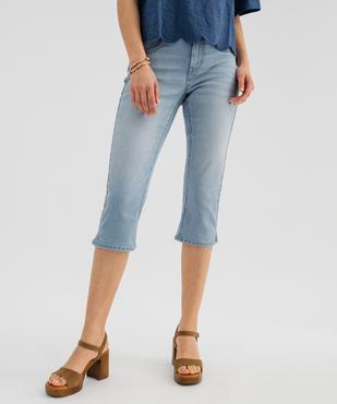Pantacourt en jean coupe slim femme vue1 - GEMO(FEMME PAP) - GEMO