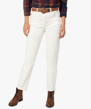 Jean femme coupe Straight taille haute vue1 - GEMO(FEMME PAP) - GEMO