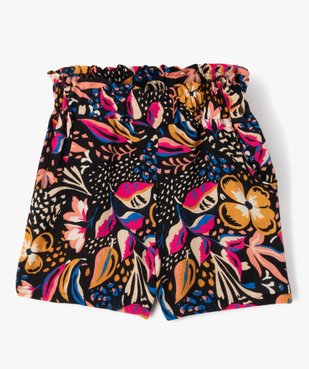 Short taille haute à motifs fleuris fille vue1 - GEMO (ENFANT) - GEMO