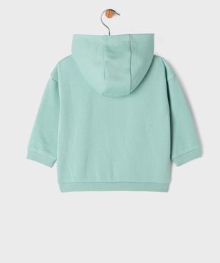 Sweat zippé à capuche à zip magnétique bébé garçon vue4 - GEMO 4G BEBE - GEMO