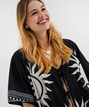 Robe de plage à motifs soleils femme vue2 - GEMO (PLAGE) - GEMO