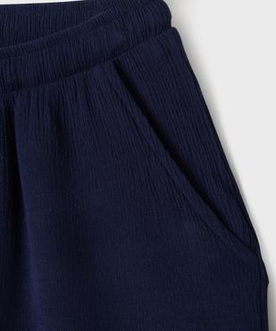 Short fluide en viscose avec taille ajustable fille vue2 - GEMO 4G FILLE - GEMO