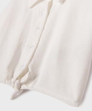 Chemise à manches ultra courte à coupe cropped fille vue2 - GEMO (ENFANT) - GEMO