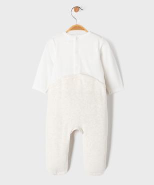 Pyjama en velours motif lion bébé vue3 - GEMO 4G BEBE - GEMO