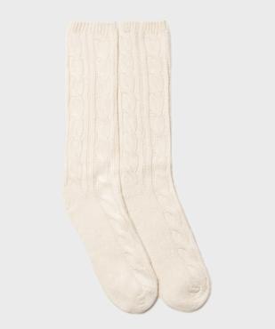 Chaussettes hautes torsadées et épaisses femme vue1 - GEMO(HOMWR FEM) - GEMO