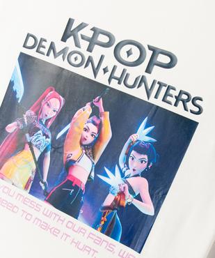 Tee-shirt col rond imprimé fille - KPOP DEMON HUNTERS vue2 - KPOP DEMON HUNTERS - GEMO