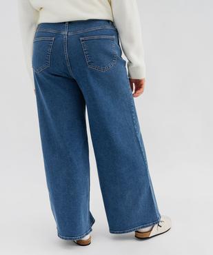 Jean wide leg en coton stretch taille ajustable femme grande taille vue8 - GEMO 4G GT - GEMO