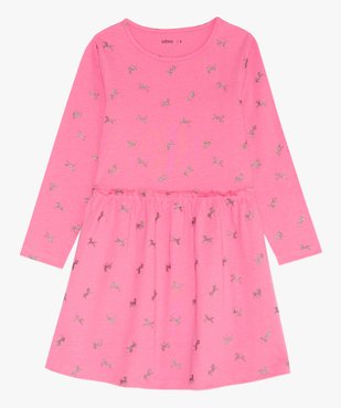 Robe fille en maille imprimée à manches longues motif licornes paillletées vue1 - GEMO (ENFANT) - GEMO
