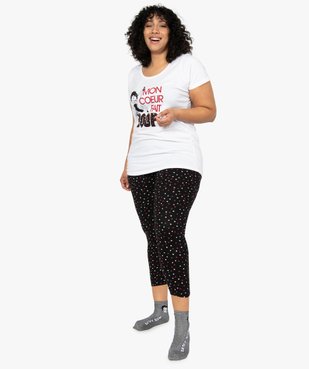 Pyjama femme grande taille à imprimé cœurs - Betty Boop vue1 - BETTY BOOP - GEMO