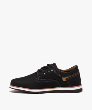 Derbies garçon unis à lacets avec semelle à liseré vue3 - GEMO (ENFANT) - GEMO
