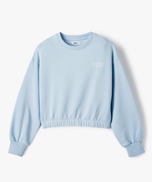 Sweat fille coupe courte resserrée dans le bas vue2 - GEMO (JUNIOR) - GEMO