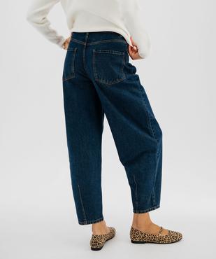 Jean barrel taille haute femme vue4 - GEMO 4G FEMME - GEMO