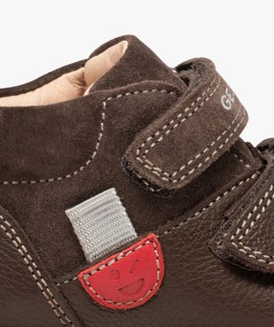 Chaussures premiers pas bébé unies en cuir - Geox vue6 - GEOX - GEMO