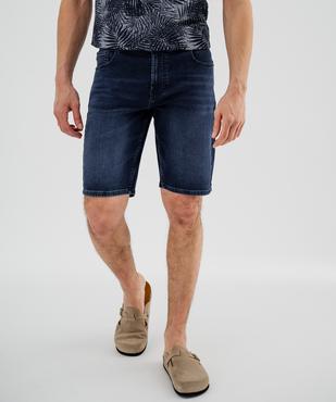 Bermuda en jean stretch coupe Regular homme vue1 - GEMO 4G HOMME - GEMO