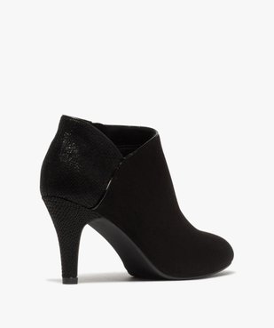 Low-boots femme dessus suédine et bordures passepoil vue4 - GEMO(URBAIN) - GEMO