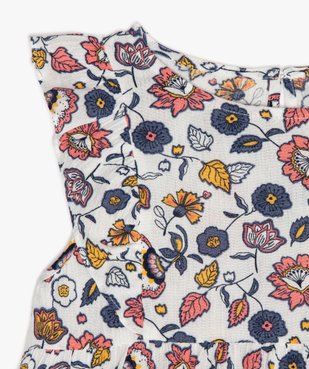Blouse fille à motifs fleuris et volants sur les épaules vue2 - Nikesneakers (ENFANT) - Nikesneakers