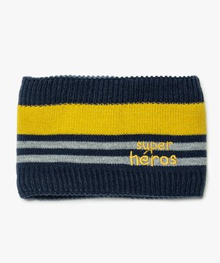 Snood bébé garçon rayé à doublure chaude vue1 - GEMO(BEBE DEBT) - GEMO