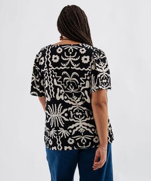 Blouse imprimée à col V femme grande taille vue3 - GEMO 4G GT - GEMO