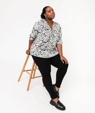 Blouse imprimée à manches 3/4 femme grande taille vue1 - GEMO 4G GT - GEMO