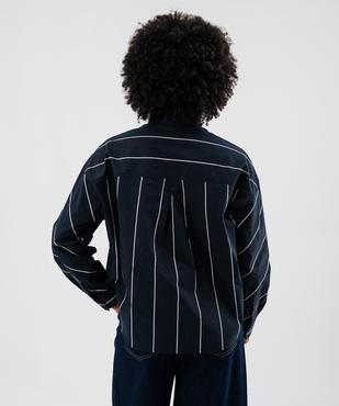 Chemise rayée à col montant pour femme - LuluCastagnette et Alizée vue4 - LULUCASTAGNETTE - GEMO