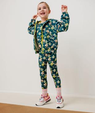 Legging long de sport en stretch à large ceinture élastique fille vue4 - GEMO 4G FILLE - GEMO