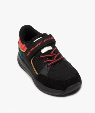 Baskets garçon colorées à lacets élastiques et scratch vue5 - GEMO (ENFANT) - GEMO